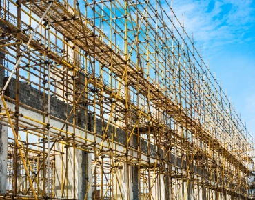 Steel scaffolding